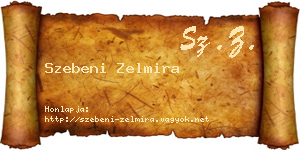 Szebeni Zelmira névjegykártya